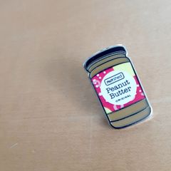Nutshed peanut butter pin badge