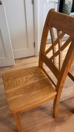 Solid Oak Dining Chairs set of 2