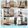 6 in 1 Treadmill with 3 percent to15 percent Incline, Under Desk Walking Pad, 1 12 km h HP Motor 8 Point Shock Absorption, 15 cm Adjustable Handlebar, LED Display, Remote Control, 130 kg Max Image 2