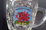 Vintage Half Pint Glass / Tankard  Wales+cymru