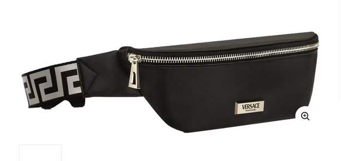 Authentic genuine Versace Black Waist Belt Bag bum bag Travel black