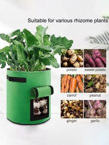 1PC Felt Potato Planting Bag Large Diameter Vegetable Plant Seedling Bag Non-Woven Felt Potato Growing Bucket