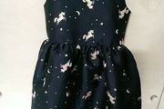 unicorn print girls dress
