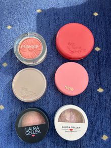 High end blushes Clinique, Tarte, Laura Geller