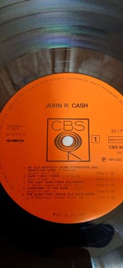 John R Cash - LP - CBS Records - 1975