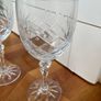 4 Cut Glass Red Wine Goblets Image 2