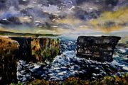 Downpatrick head watercolour