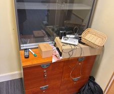 Locking file cabinet with keys