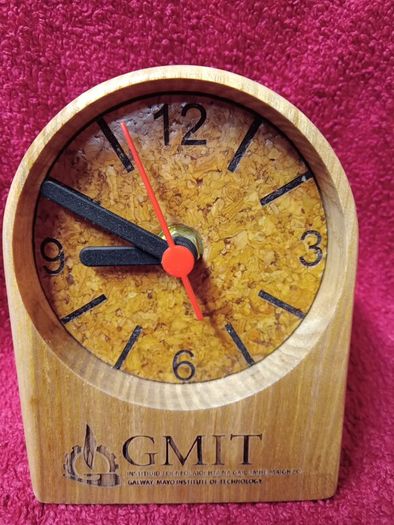 Wooden Desk Top Clock  ( GMIT )