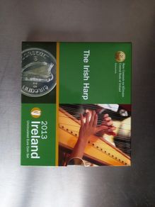 Ireland 2013 Coin Set in Original Folder The Irish Harp 2 Euro to 1 Cent