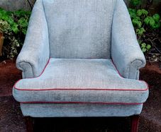 20th century mahogany framed lounge chair