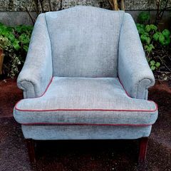 20th century mahogany framed lounge chair