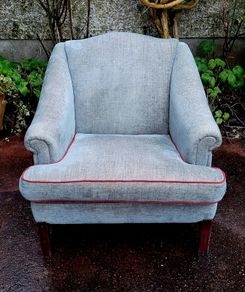 20th century mahogany framed lounge chair