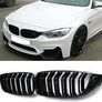 Gloss Black Kidney Grille for BMW 4 Series F32 F33 F36 F80 F82 Double Slat M4 Sport Style Bright Black Image 3