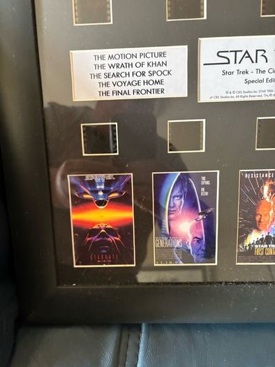 Limited edition Star Trek movie cell picture frame