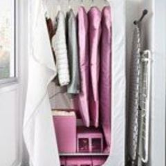 White fabric cover wardrobe in great condition, Light weight and handy to move
