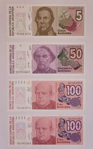 Argentina 1985-1989 Australes 4  Notes UNC