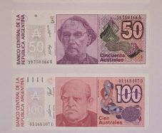 Argentina 1985-1989 Australes 4  Notes UNC
