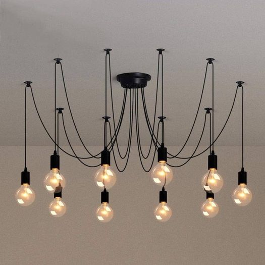 10 Lights Spider Lights Pendant Light Multiple Bulb Sockets Ceiling Lighting Party DIY Pendant Lamp for Bedroom Cafe Hall Bar