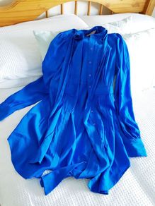 Blue Awear Shirt Dress - Size 8