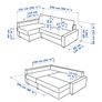 IKEA Corner Sofa Bed with Storage  Dark Grey Image 3