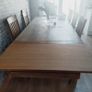 Solid Oak extendable Dining table with drawers Image 4