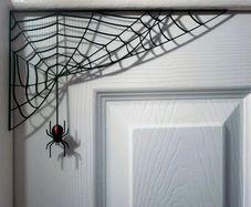 Spooky Spider & Web Halloween Decor