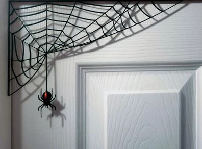 Spooky Spider & Web Halloween Decor