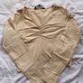 long sleeve beige crop top Image 4