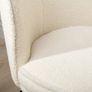 Modern White Faux Lamb Wool Chair With Gold Leg Ends Image 9