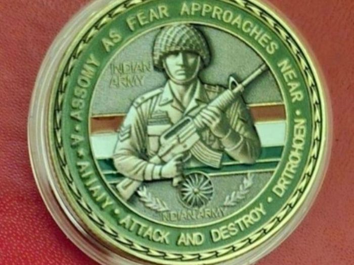 Indian army , challenge coin.