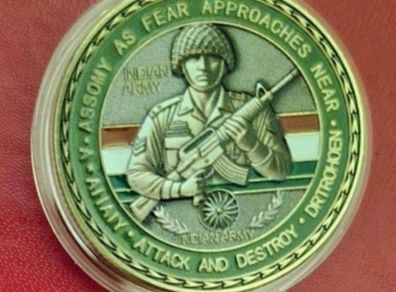 Indian army , challenge coin.