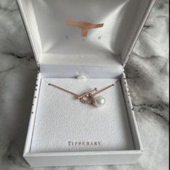 Tipperary crystal rose gold bar necklace