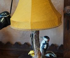Vintage Goebel Woodpecker Table Lamp