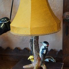 Vintage Goebel Woodpecker Table Lamp