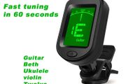 Guitar Tuner For All Instruments Clip on Electronic Tuner for Guitar Bass Ukulele Violin Mandolin Banjo