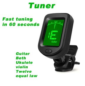 Guitar Tuner For All Instruments Clip on Electronic Tuner for Guitar Bass Ukulele Violin Mandolin Banjo