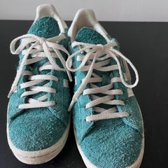 Adidas Campus Turquoise Suede Trainers UK 5 with Floral Insoles