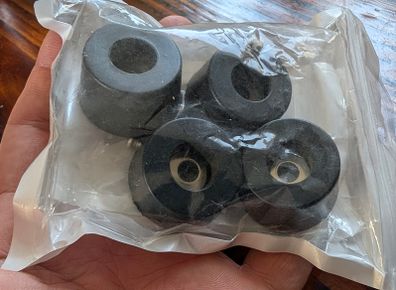 4 x black cone rubber foot pads