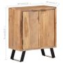 Sideboard 60x36x76 cm Solid Acacia Wood with Live Edges Image 8