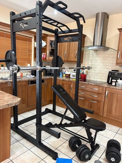 Unbelievable Gym Weightlifting System Complete Set Up!!