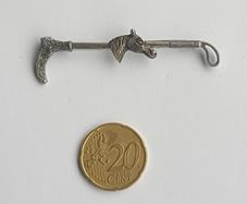 Brooch Riding Crop Silver