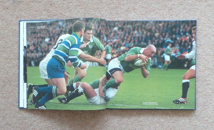 Ireland rugby book signed by 3 legends