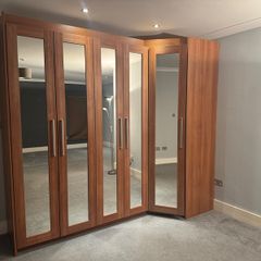 Large 5-Door Mirrored Wardrobe