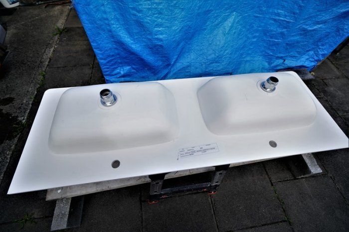 Luxury Unique Mastella design double wash basin.