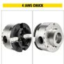 BRAND NEW 3.75 Inch 4 Jaws Lathe Chuck Set W/ Bevel Gear Screw Wrench Full Steel Body Durable Self-Centering for Woodworking Milling Image 3
