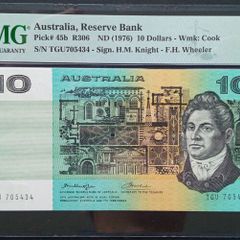 Australia | 10 Dollars | 1976 | P.45b | TGU 705434 | 58 aUNC