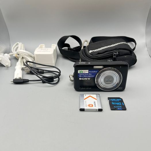 Sony DSC-W310 12.1MP Digital Camera Black - Full Kit