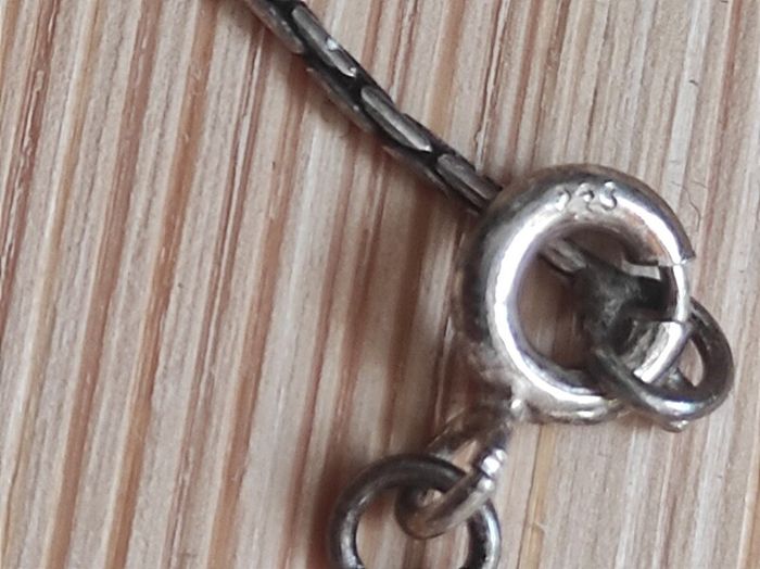 Vintage sterling silver Dragon fly pendant necklace
