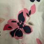 White floral pure linen short sleeve blouse size UK16 EU44 Postage included Image 4
